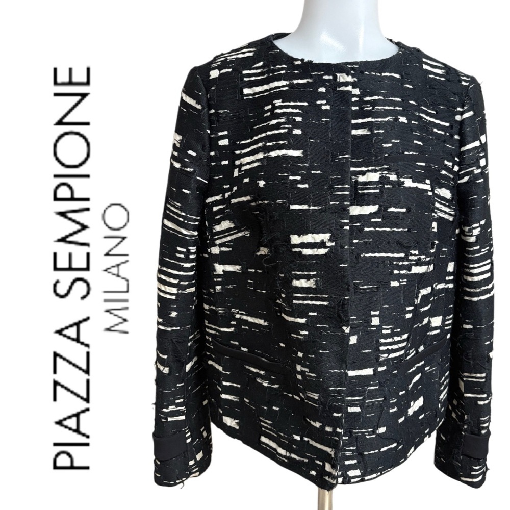 Piazza Sempione Monochrome Textured Jacket